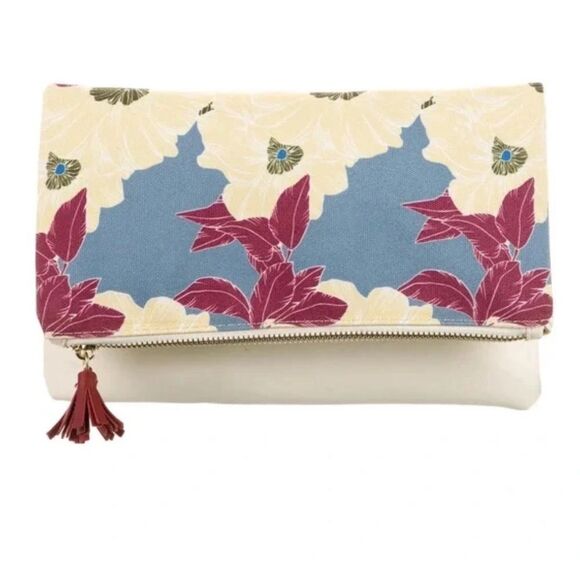 Rachel Pally Floral Clutch Bag in Cream and Red - Picture 3 of 6